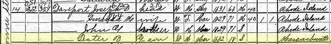 1900 census with Lester